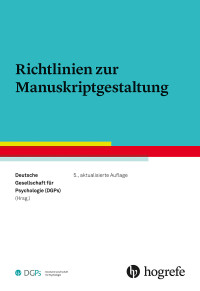 Richtlinien zur Manuskriptgestaltung (PDF & EPUB) | Hogrefe