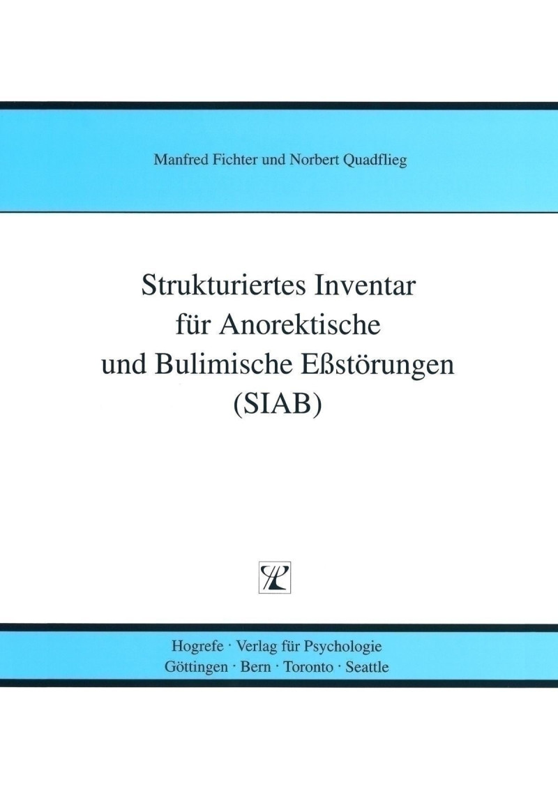 Test komplett bestehend aus: Manual, je 5 Interviewheften (SIAB-EX) und Fragebogen (SIAB-S), je 5 Auswertungsbogen SIAB-S und SIAB-EX, je 5 Algorithmen nach DSM-IV (SIAB-EX), Algorithmen nach DSM-IV (SIAB-S), Algorithmen nach ICD-10 (SIAB-EX), Algorithmen