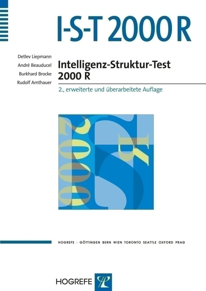 Test komplett bestehend aus: Manual, je 1 Grundmodul Form A, B+C, je 1 Grundmodul Merkaufgaben Form A+B, je 1 Erweiterungsmodul Wissenstest Form A+B, 15 Antwortbogen Grundmodul A, B und C, 15 Antwortbogen Wissenstest A+B, 15 Ergebnisprotokolle Erweiterung