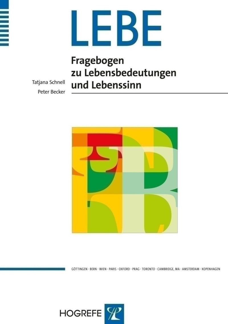 Test komplett bestehend aus: Manual, 1 Fragebogen, 5 Antwortbogen, 5 Auswertungs- und Skalensummenbogen, 5 Profilbogen Gesamtstichprobe, 5 Profilbogen Frauen bis 44 Jahre, 5 Profilbogen Frauen ab 45 Jahre, 5 Profilbogen Männer bis 44 Jahre, 5 Profilbogen