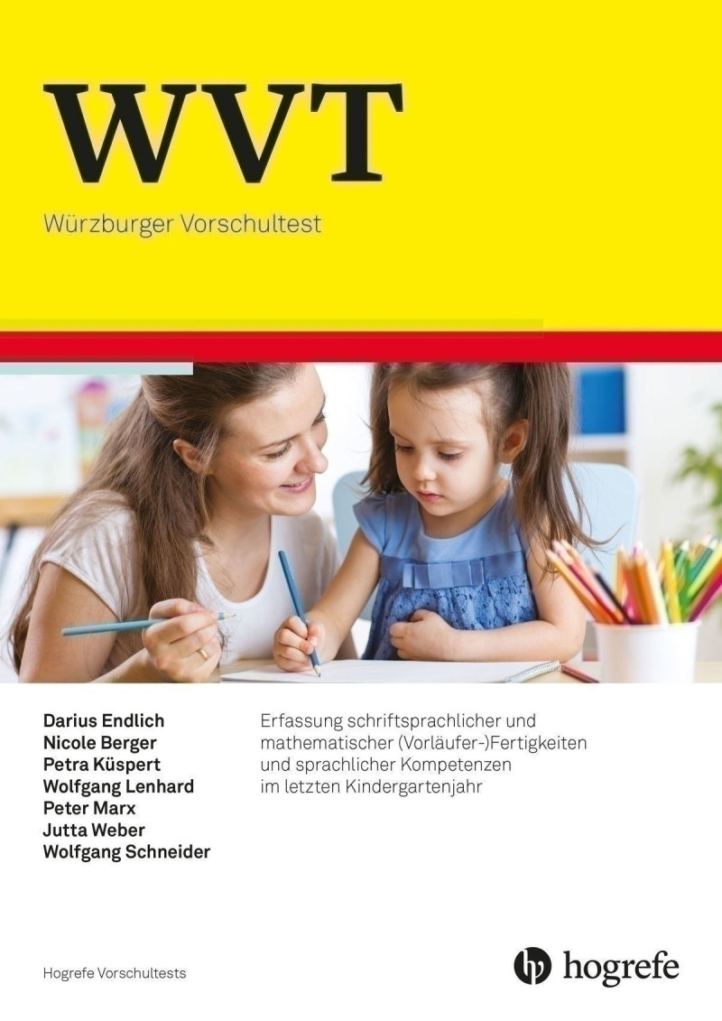 Test komplett bestehend aus: Manual, 10 Protokollbogen, 10 Profilbogen, Vorlagenmappe ModulA – Schriftsprachliche (Vorläufer-) Fertigkeiten, Vorlagenmappe Modul B – Sprachliche Kompetenzen,Vorlagenmappe C Mathematische (Vorläufer-) Fertigkeiten. Audio-CD