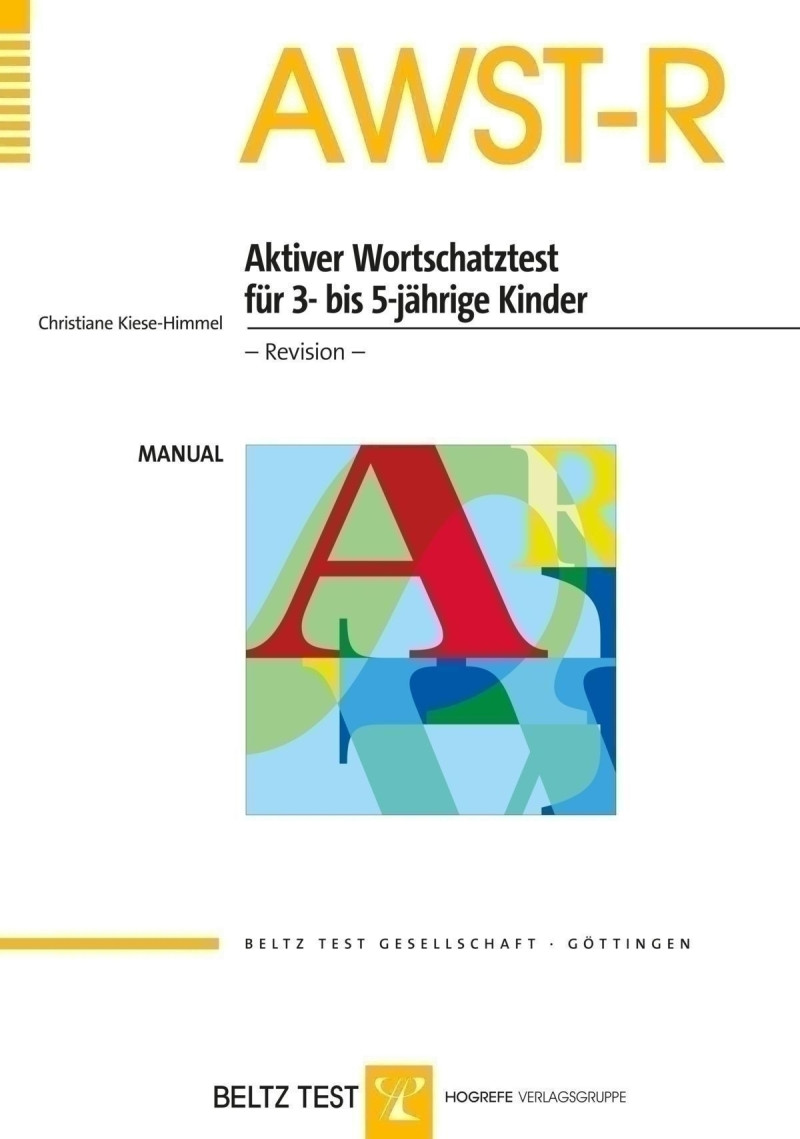 Test komplett bestehend aus: Manual, Bildvorlagenmappe 1 und 2, 10 Testprotokollen, 10 Auswertungsprotokollen und Mappe