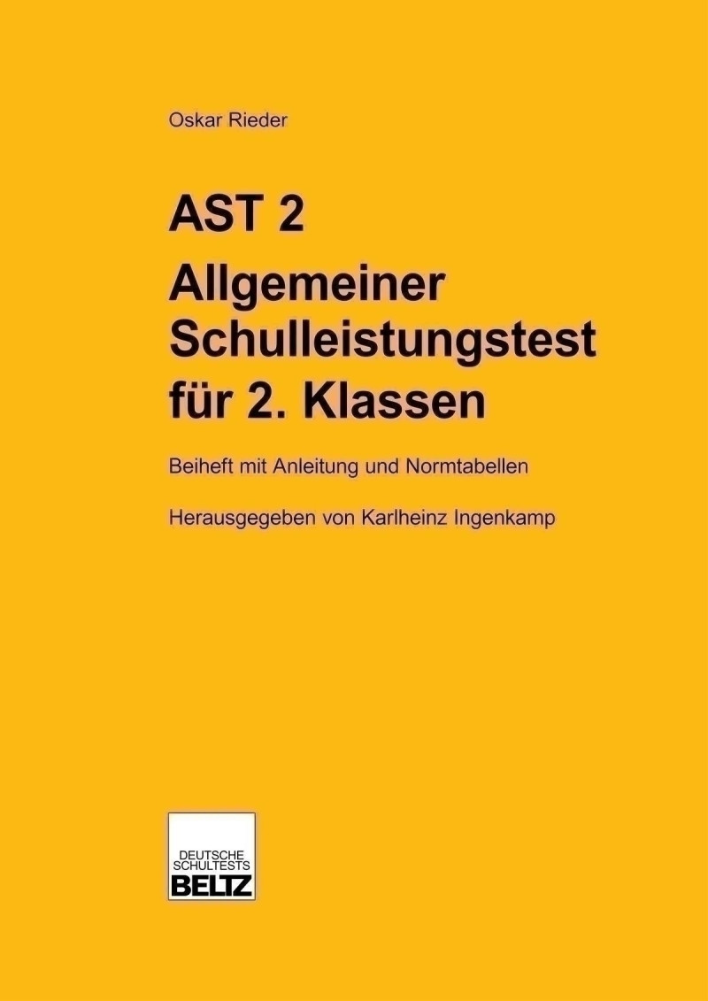 Mustermappe bestehend aus: Manual, Muster-Testheft Form A + B und Auswertungsschlüssel