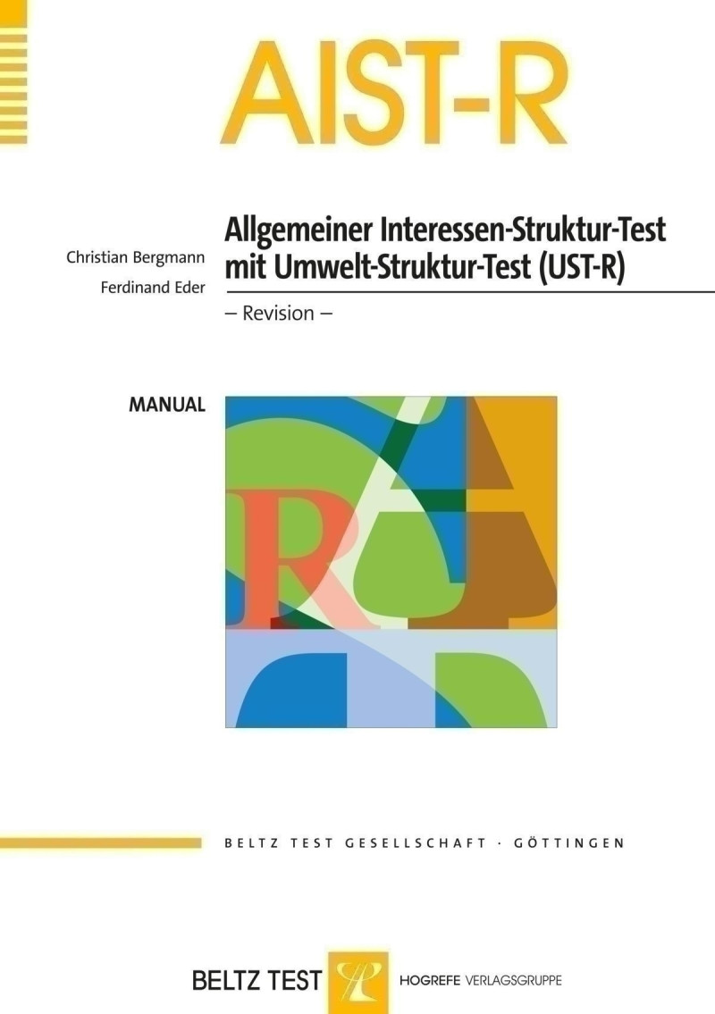 Test komplett bestehend aus: Manual, 10 Fragebogen AIST-R/UST-R, 1 Auswertungsschablone und Mappe