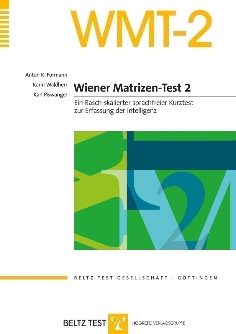 Test komplett bestehend aus: Manual, 2 Testhefte, 10 Antwortbogen und Box