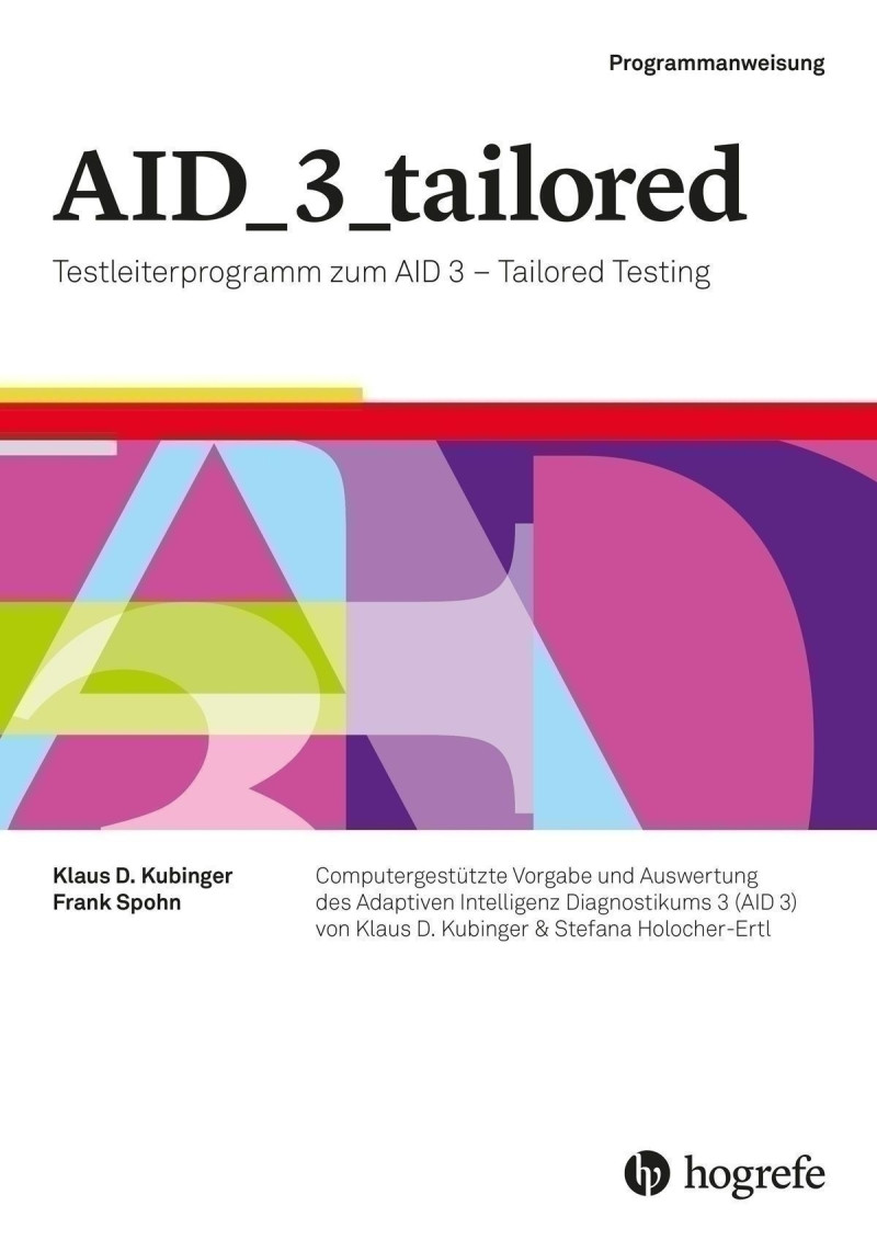 Testleiterprogramm zum AID 3 - Tailored Testing, bestehend aus: Programmanweisung inkl. Programm-CD