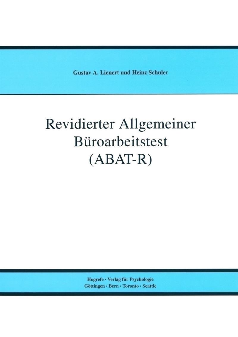 Test komplett bestehend aus: Handanweisung, je 5 Testheften A + B, Auswertungsschlüssel A + B, Lösungsschablonen A + B und Mappe