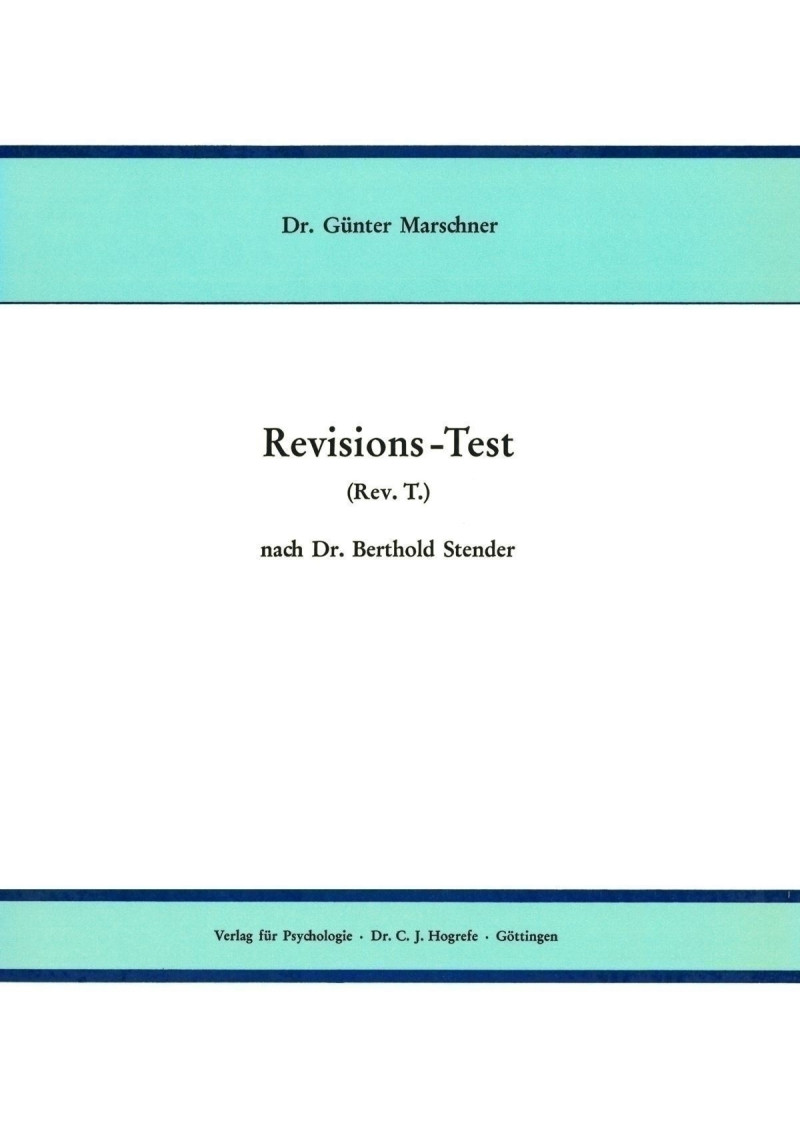 Test komplett bestehend aus: Handanweisung, Handanweisung Form S, Beiheft, je 10 Testbogen A + S, 20 Auswertungsbogen, Schablone A + S und Mappe