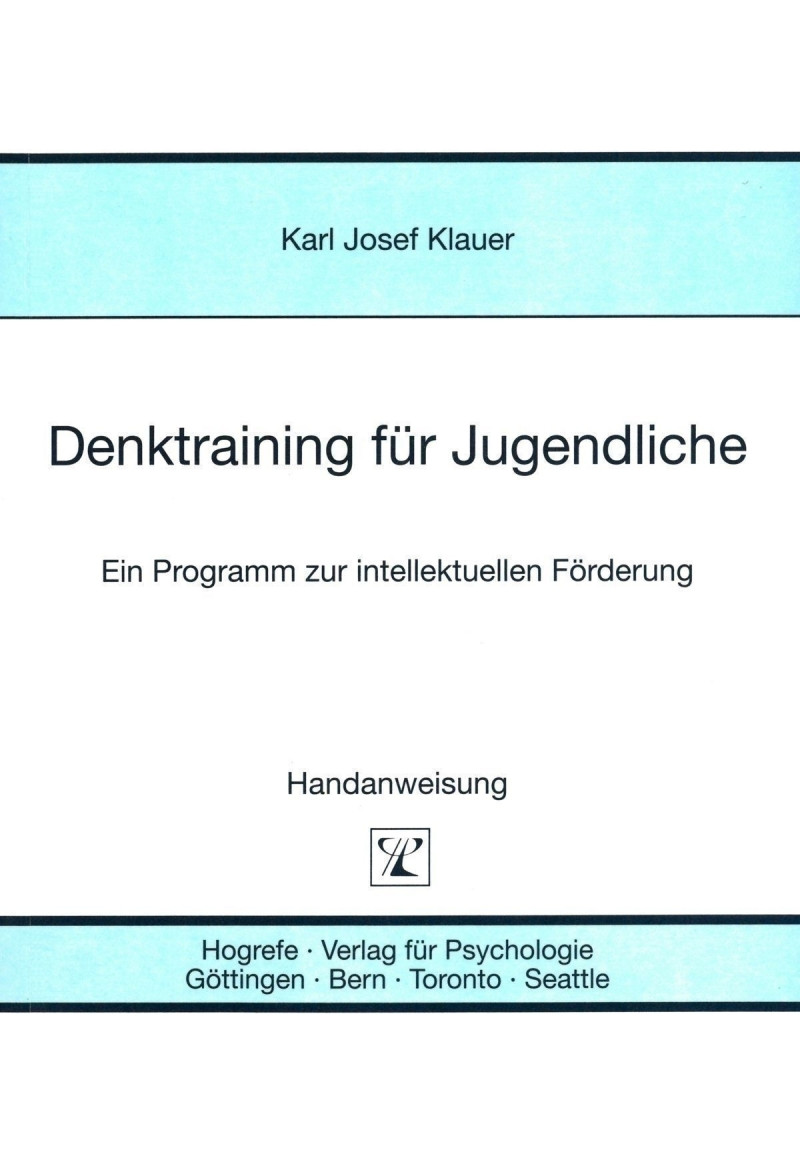 Trainingsprogramm komplett bestehend aus: Handanweisung, Satz Tafeln und Schachtel