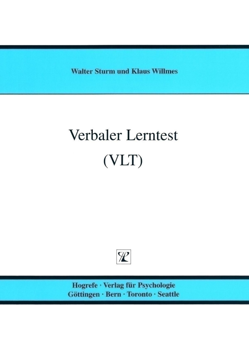 Test komplett bestehend aus: je 1 Manual VLT und NVLT, je 1 Stimuluskartensatz Wörter VLT Form A und Form B, Stimuluskartensatz Zeichnungen NVLT, je 1 Diskriminationskartensatz VLT und NVLT, je 10 Protokollbogen VLT/NVLT, 10 Protokollbogen Diskriminations