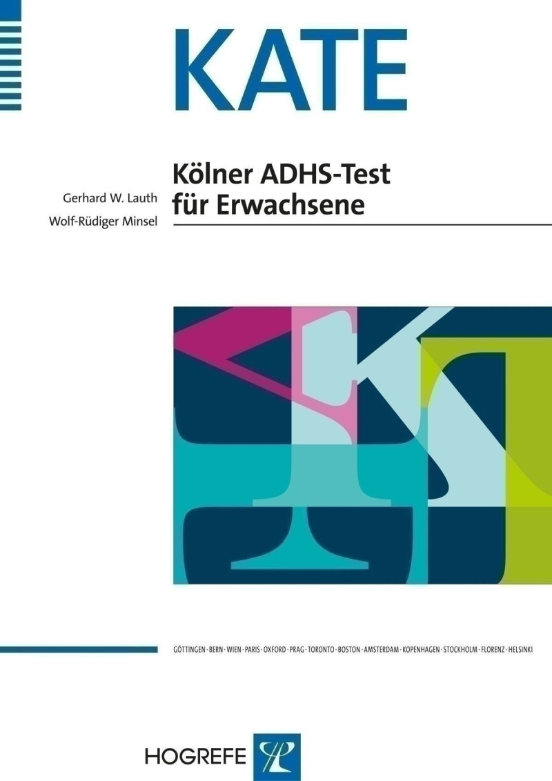 Test komplett bestehend aus: Manual, 10 Fragebogen Selbstbeurteilung von Hinweisen auf ADHS, 10 Allgemeine Erfassungsbogen, 10 Fragebogen zum Funktionsniveau, 10 Fragebogen Verhaltensmerkmale der ADHS nach DSM-IV-TR, 10 Profilbogen zum Funktionsniveau, 10