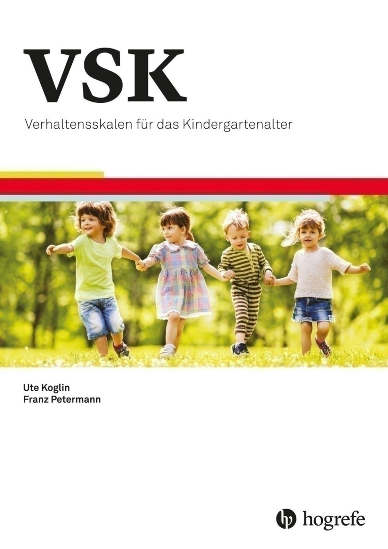 Test komplett bestehend aus Manual, 10 Fragebogen für Eltern (VSK-EL), 10 Fragebogen für pädagogische Fachkäfte (VSK-PF), 10 Auswertungsbogen, 10 Profilbogen, Schablonensatz und Mappe