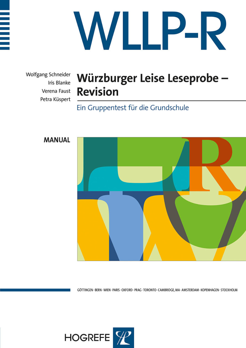 Test komplett bestehend aus: Manual, je 5 Testhefte Klasse 1-3 Form A+B, je 5 Testhefte Klasse 4 Form A+B, Schablonensatz Form A, Schablonensatz Form B und Mappe