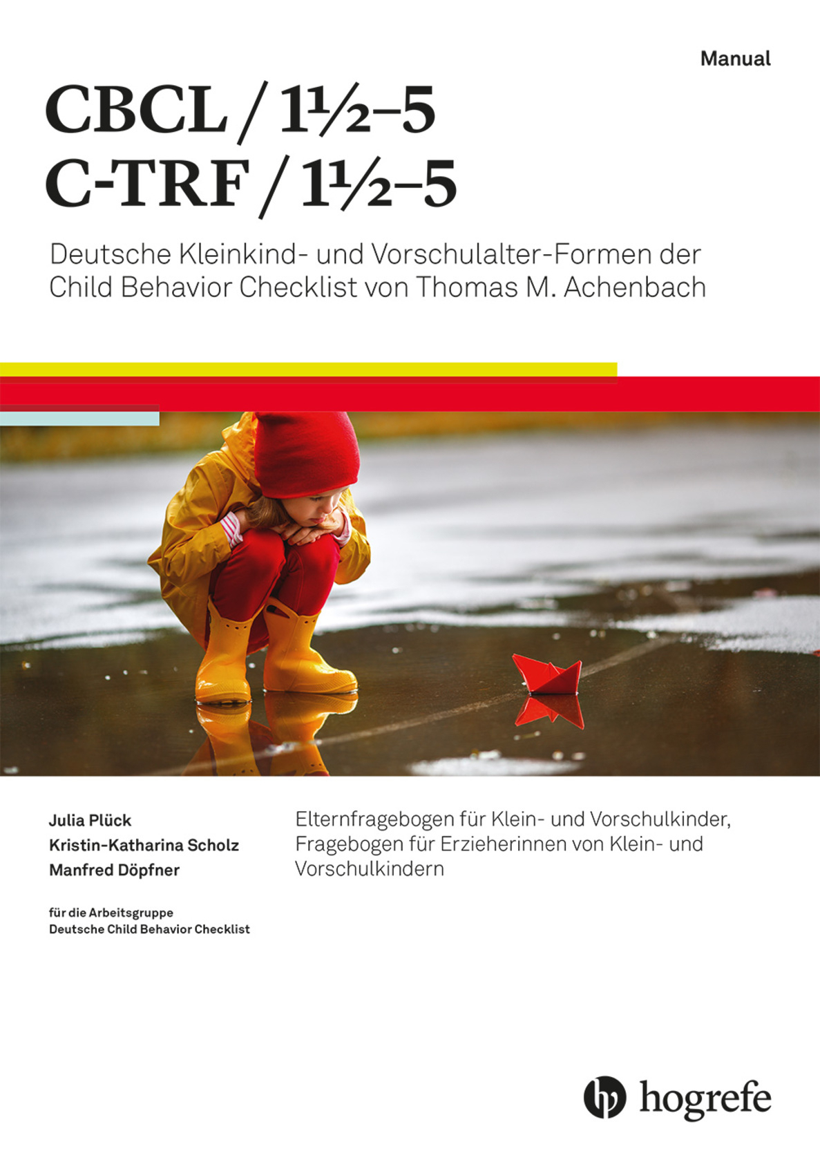 Test komplett bestehend aus: Manual, 25 Fragebogen CBCL/1½-5, 25 Fragebogen C-TRF/1½-5, 25 Auswertungsbogen CBCL/1½-5, 25 Auswertungsbogen C-TRF/1½-5, Schablonensatz CBCL/1½-5, Schablonensatz C-TRF/1½-5 und Mappe