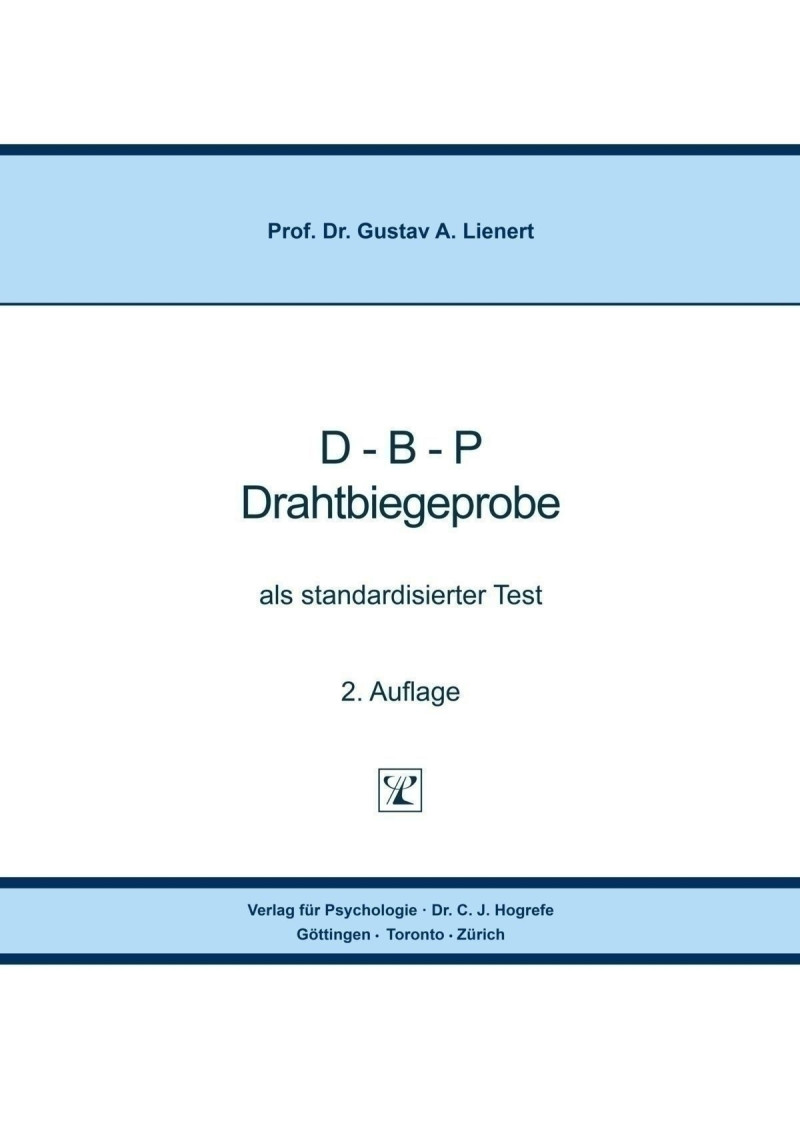 Test komplett bestehend aus: Handanweisung, Gleitschablone, Messplatte, 10 Vorlagen, 10 Einstecktüten, 10 Drähten, 10 Auswertungsblättern und Mappe