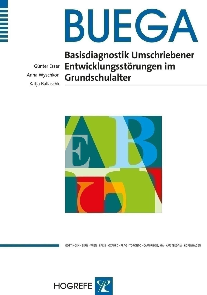 Test komplett bestehend aus: Manual, je 10 Testhefte Altersgruppe I und Altersgruppe II , je 5 Schülerhefte 1-4), je 5 Auswertungsblätter 1-4, Bildmappe UT 2, Bildmappe UT 3, Bildmappe UT 6, 2 Lesekärtchen, 10 bp-Test , Schablonensatz bp-Test und Koffer