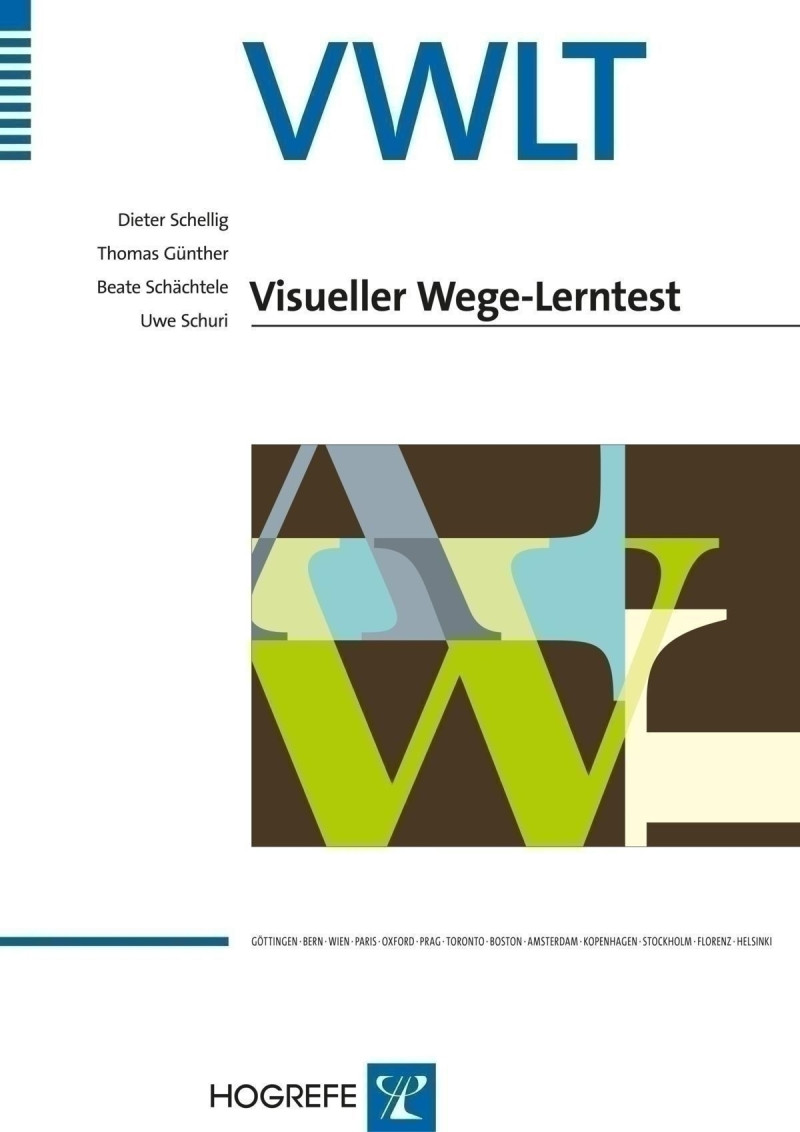 Test komplett bestehend aus:
Manual, Instruktionsheft, je 5 Sätze Aufgabenblätter A und B, Auswertungsschablone A und B, je 5 Ergebnisbogen A und B und Mappe