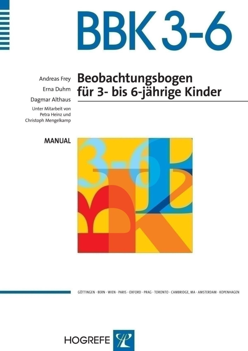 Test komplett bestehend aus: Manual, 5 Beobachtungsbogen, 5 Auswertungsbogen, Aufgabenkarte und Mappe