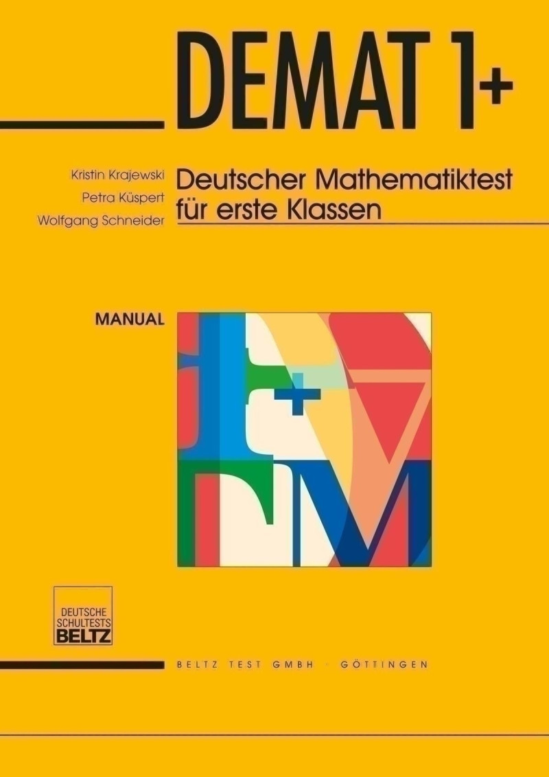 Test komplett bestehend aus:  Manual, 5 Testheften Form A, 5 Testheften Form B, Schablonensatz Form A, Schablonensatz Form B und Mappe