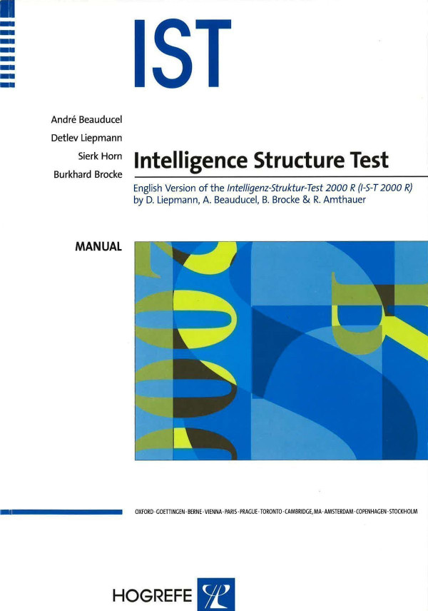 IST Intelligence Structure Test (IST) Hogrefe Online testing